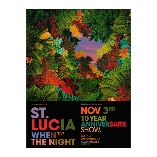 St. Lucia 10th Anniversary Show Poster (LA)